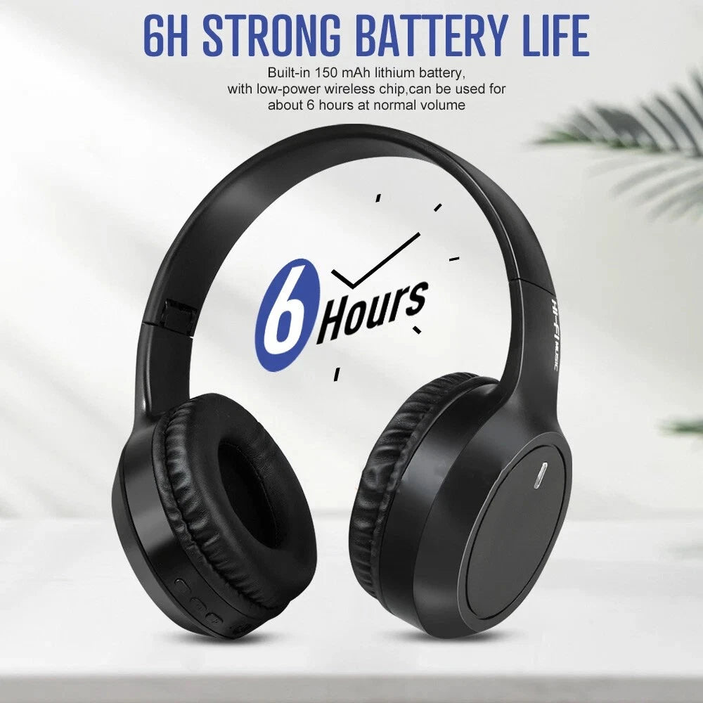 Wireless Headphones Bluetooth Earphones Headset Rechargeable with Mic