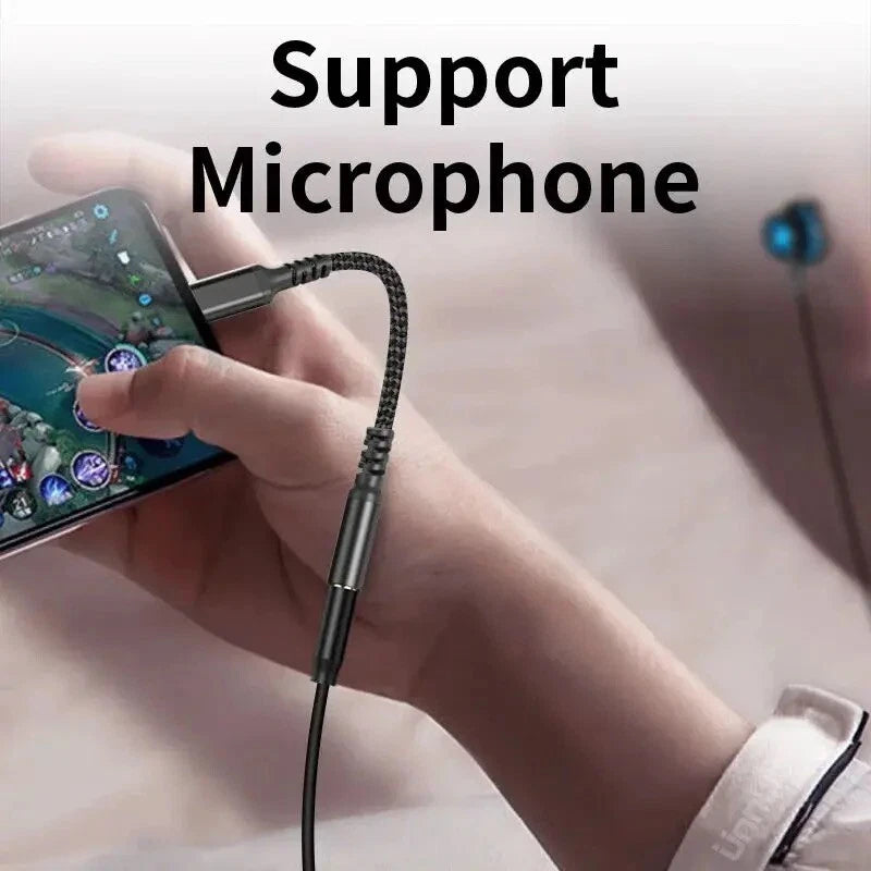 USB Type C TO 3.5mm Female Headphone Jack Adapter AUX Stereo Speaker Audio Cable