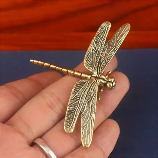 Vintage Brass Dragonfly Collectible Figurine Antique Style Home Decor New AUS
