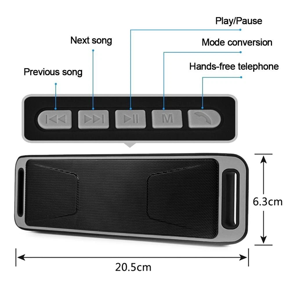Portable Waterproof High Power High Bass Bluetooth Speaker Stereo Loud Speaker