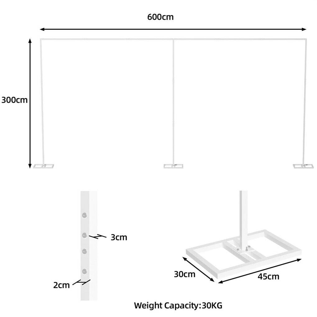 6Mx3M Adjustable Heavy duty Telescopic Wedding Backdrop Stand Pipe &Drape System