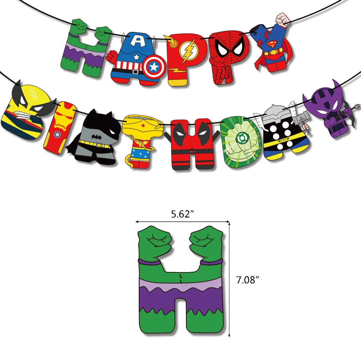 Superhero Marvel Avengers Party Supplies Balloons Banner Birthday Decorations