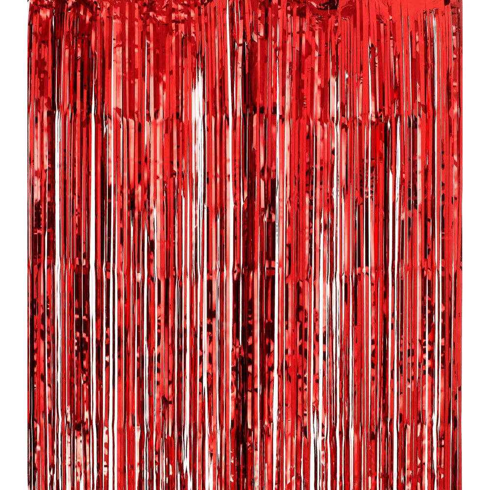 2M Metallic Fringe Tinsel Curtain Foil Backdrop Streamer Event Party Drop AUS