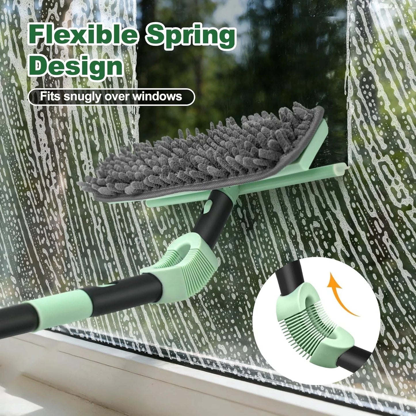 Window Squeegee Car Windshield Washer Kit for Shower Glass Mirrors Home Cleaning
