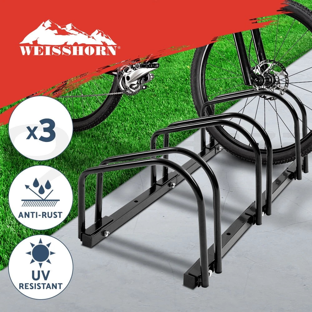 3 Bike Stand Rack Bicycle Floor Parking Holder Cycling Instant Storage Portable