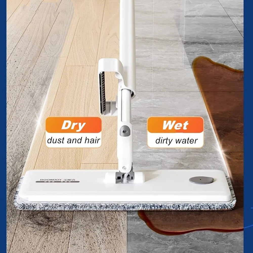 Spray Self Twisting Flat Mop Hands Free Microfiber Mop for Floor Kitchen Tile