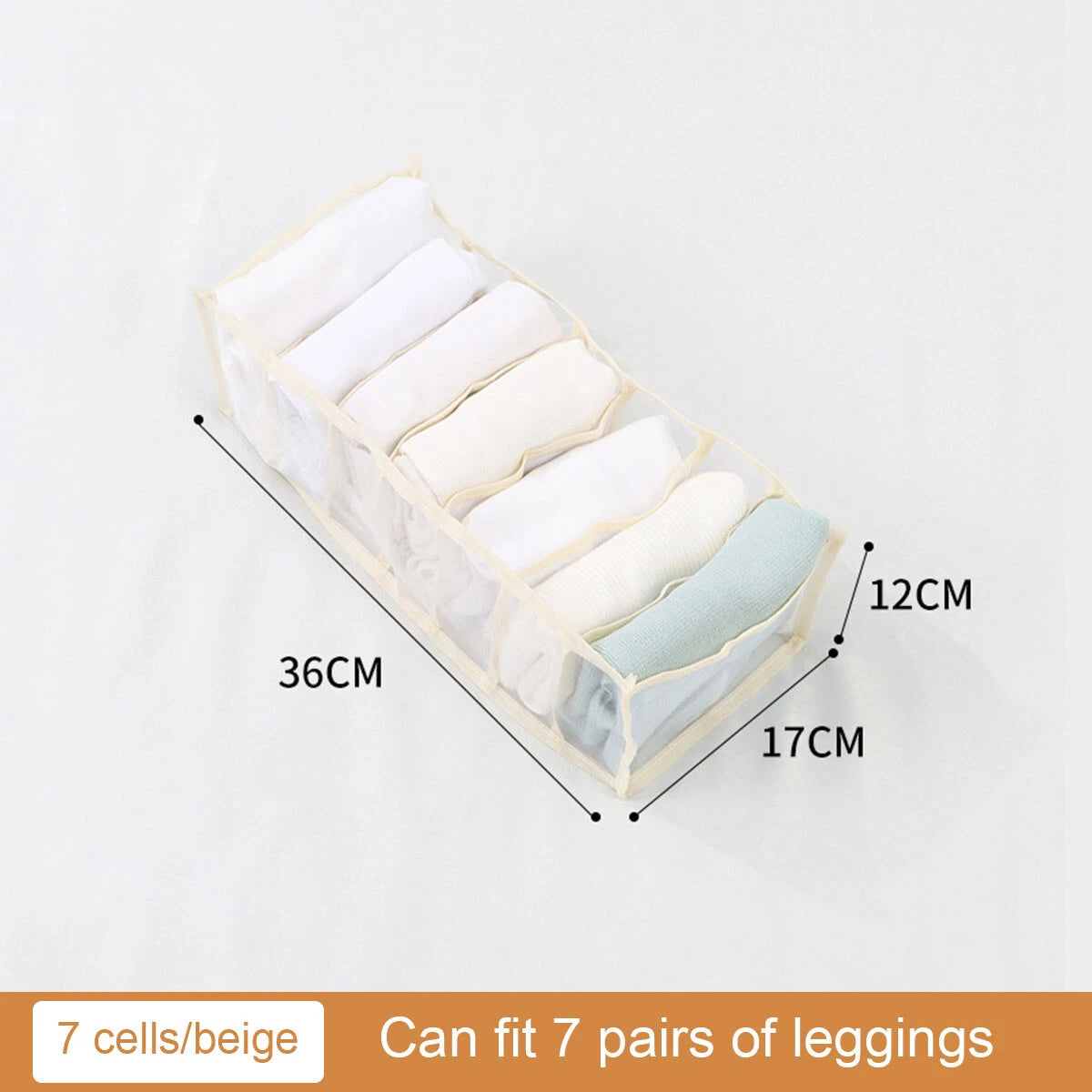 Foldable Clothes Drawer Organizer Mesh Storage Box Closet Wardrobe Jeans T-Shirt