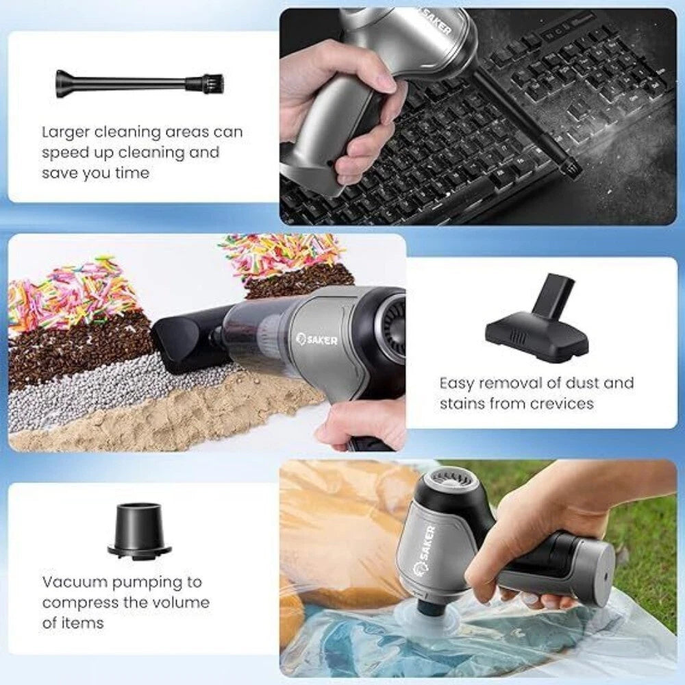 95000PA Wireless Car Vacuum Cleaner Handheld Vaccum Mini Power Suction Dust Blow
