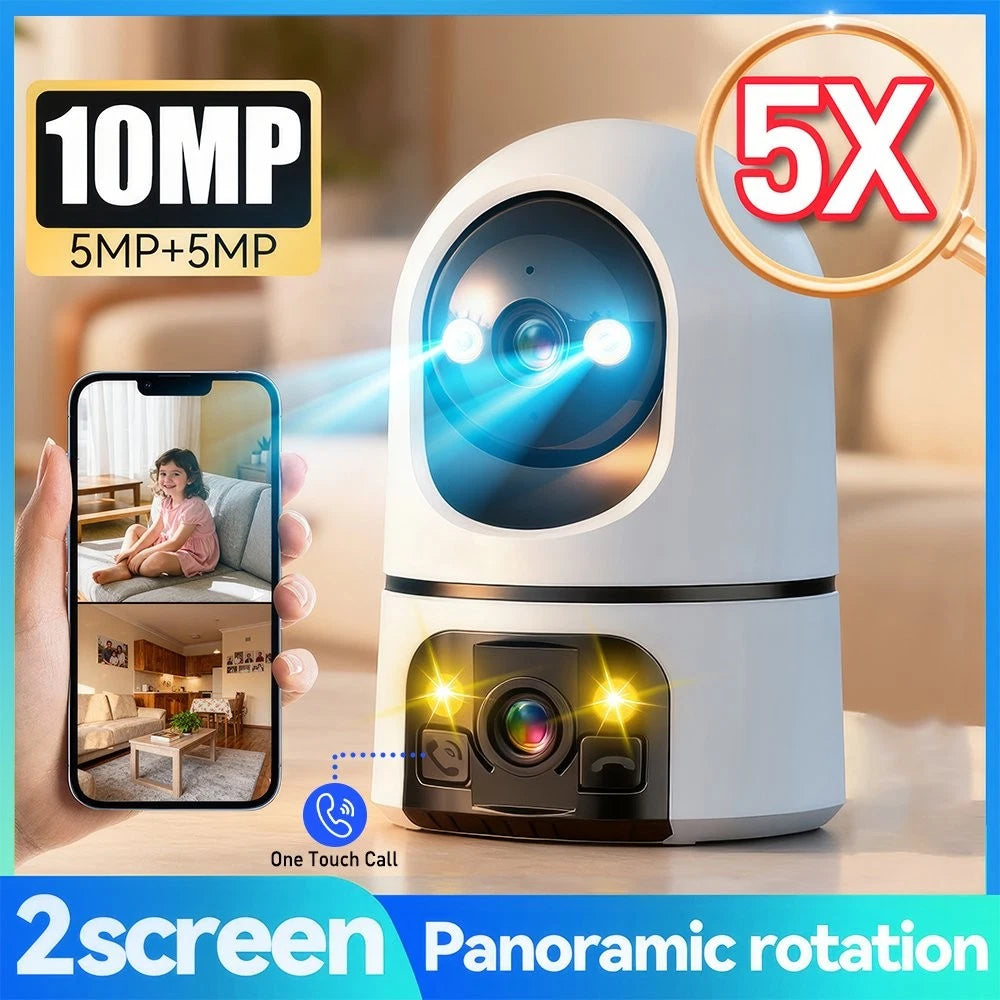 Security Camera 2.4G WIFI Indoor Smart Home Baby Pet Monitor Night Vision Wired
