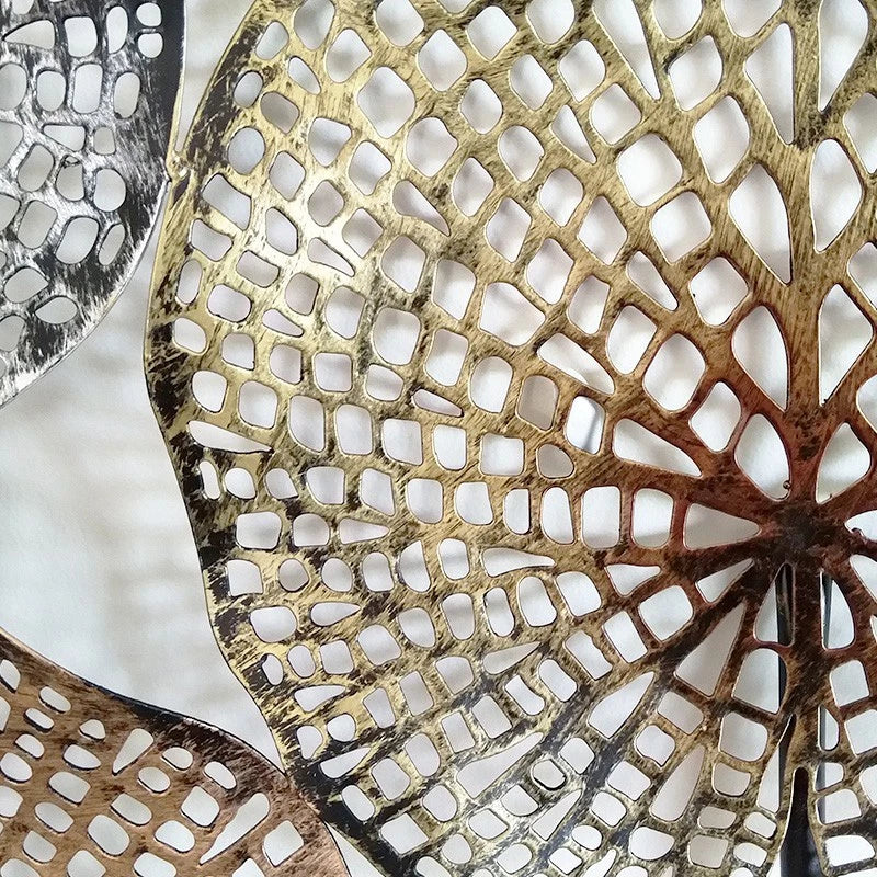 Large Floral Metal Wall Sculpture Hanging Art Home Patio Garden Decoration Decor