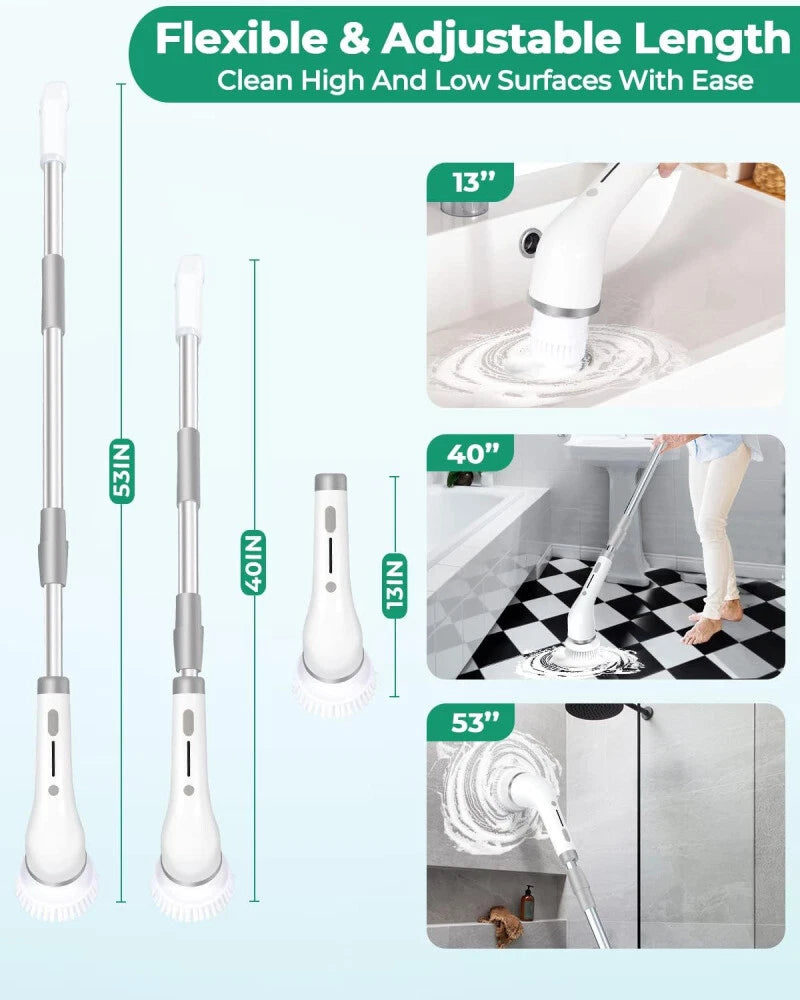 Electric Spin Scrubber Turbo Scrub Cleaning Brush Cordless Chargeable Bathroom