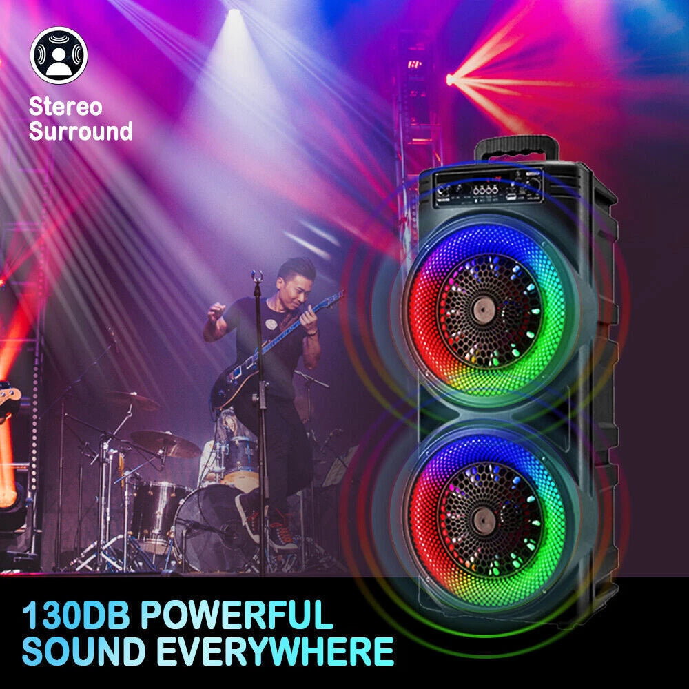 Wireless Bluetooth Party Speaker Subwoofer Heavy Bass Stereo Speaker Microphone