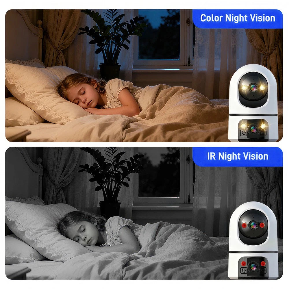 Security Camera 2.4G WIFI Indoor Smart Home Baby Pet Monitor Night Vision Wired