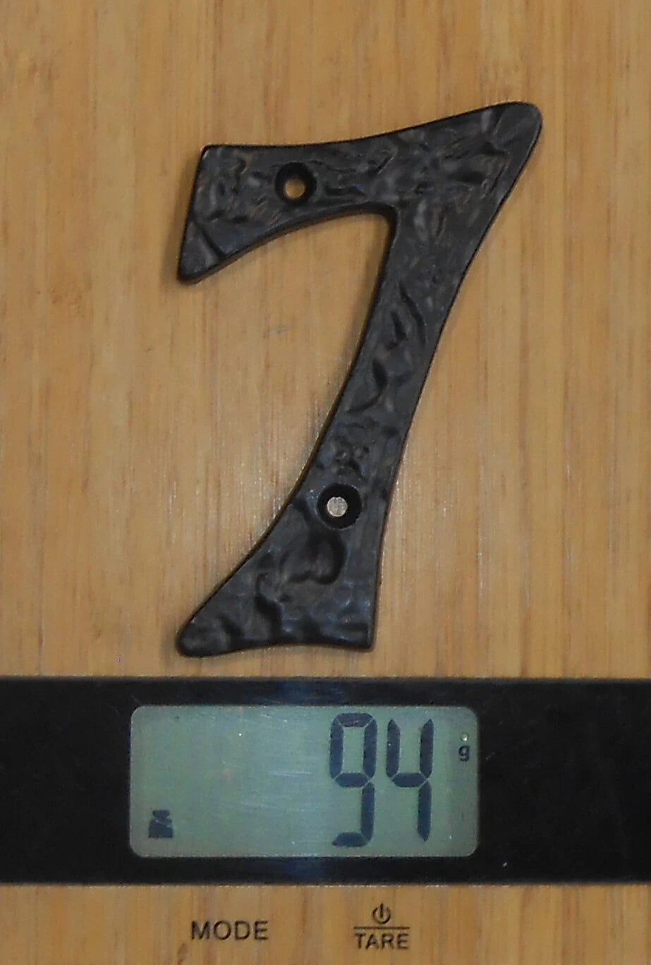 4"/100mm BLACK CAST IRON - HEAVY ANTIQUE DESIGN HOUSE DOOR FENCE NUMBERS NUMERAL
