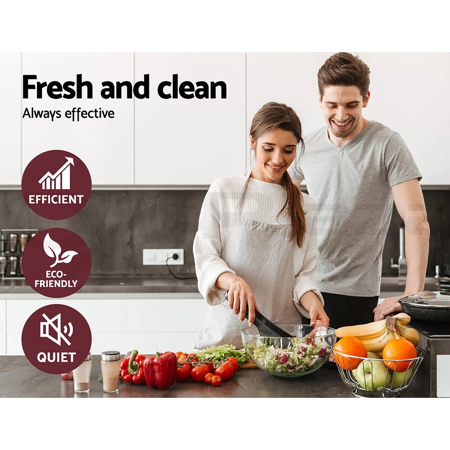 Devanti 600mm Range Hood 60cm Slide out Rangehood Kitchen Canopy Stainless Steel