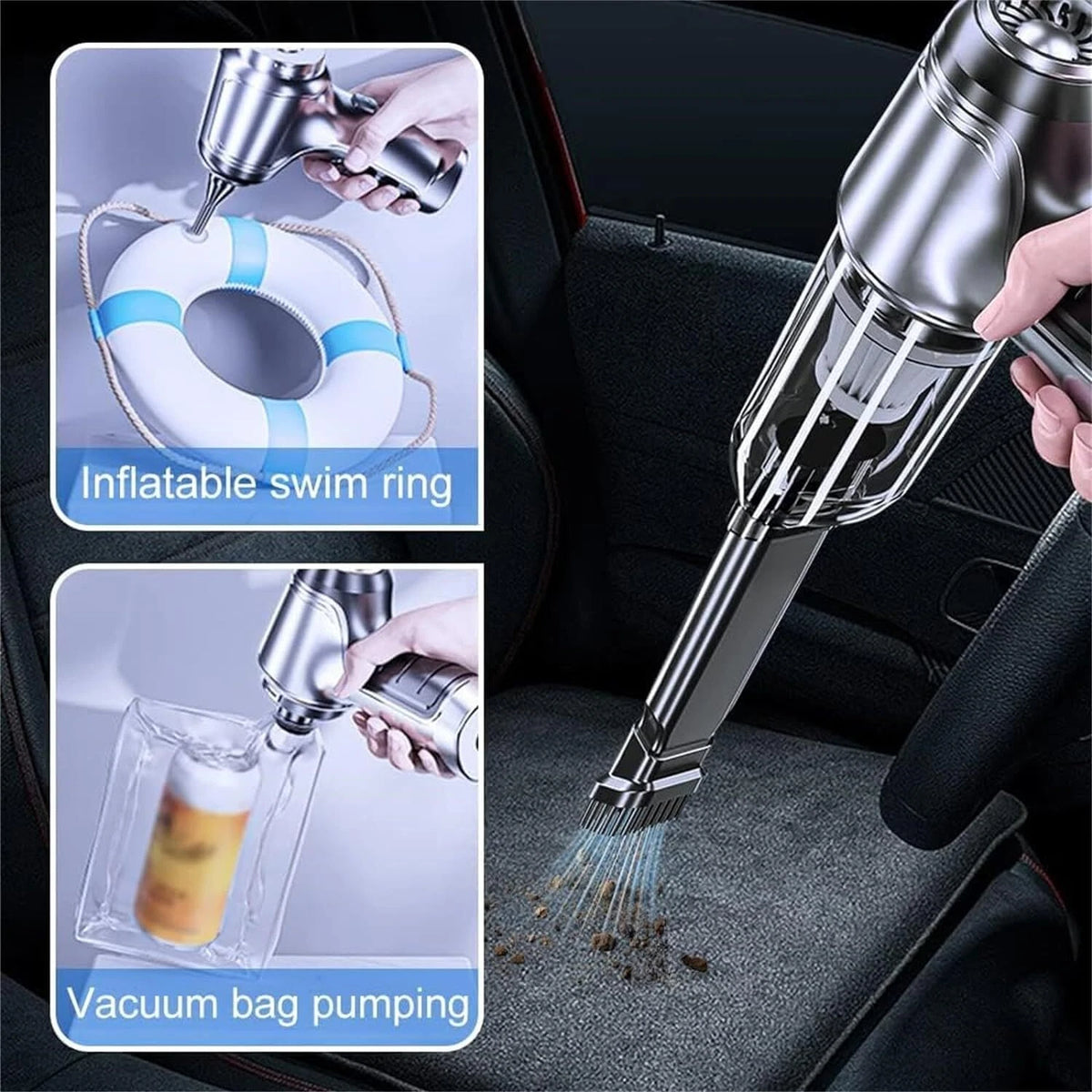 95000PA Wireless Car Vacuum Cleaner Handheld Vaccum Mini Power Suction Dust Blow