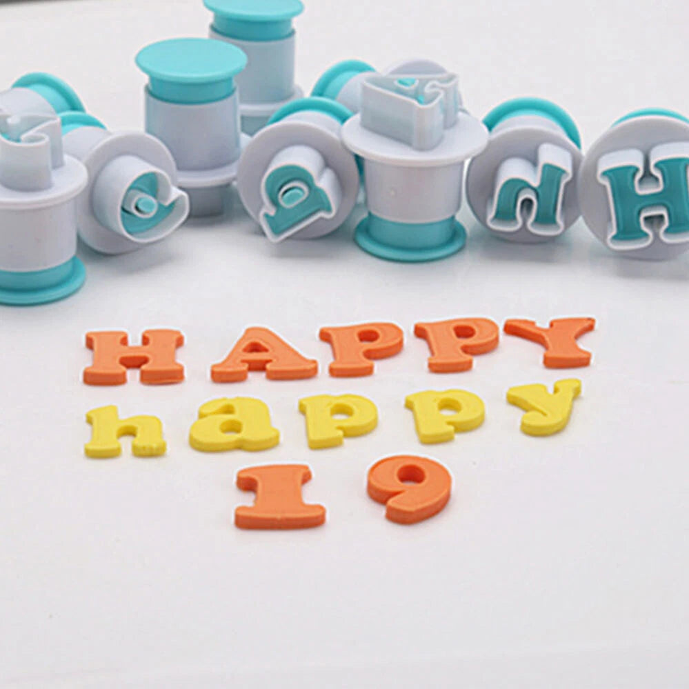 Alphabet Number Cutter Cake Decorating Mold Icing Mould Set Letter Fondant