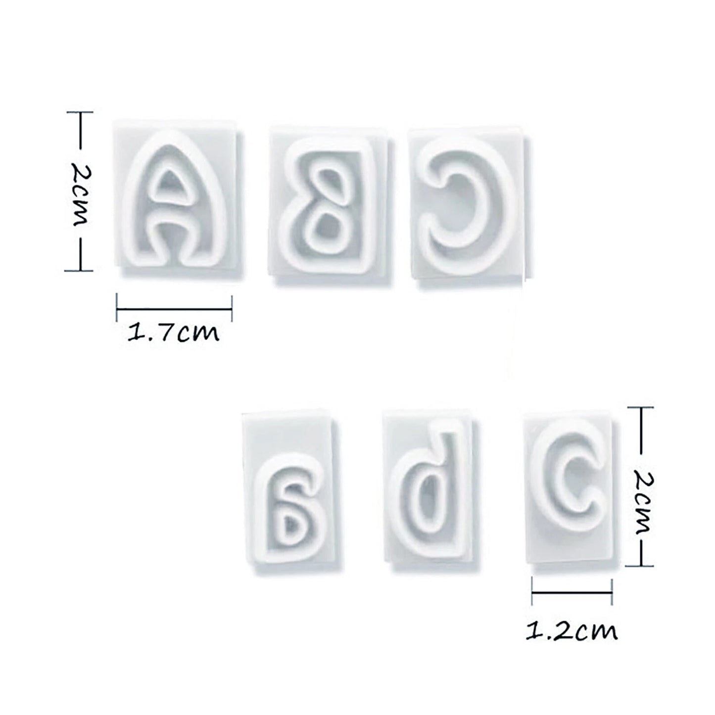 64PCS Fondant Cake Alphabet Letter Cookies Biscuit Stamp Embosser Mold Cutter