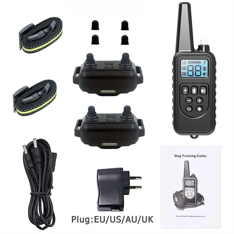 Anti Bark Electric Shock Dog Pet Training E-Collar Obedience Remote Control AU
