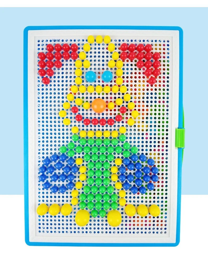 Kids Creative Children Puzzle Pegs Board 296 Educational Learning Toys DIY Gift