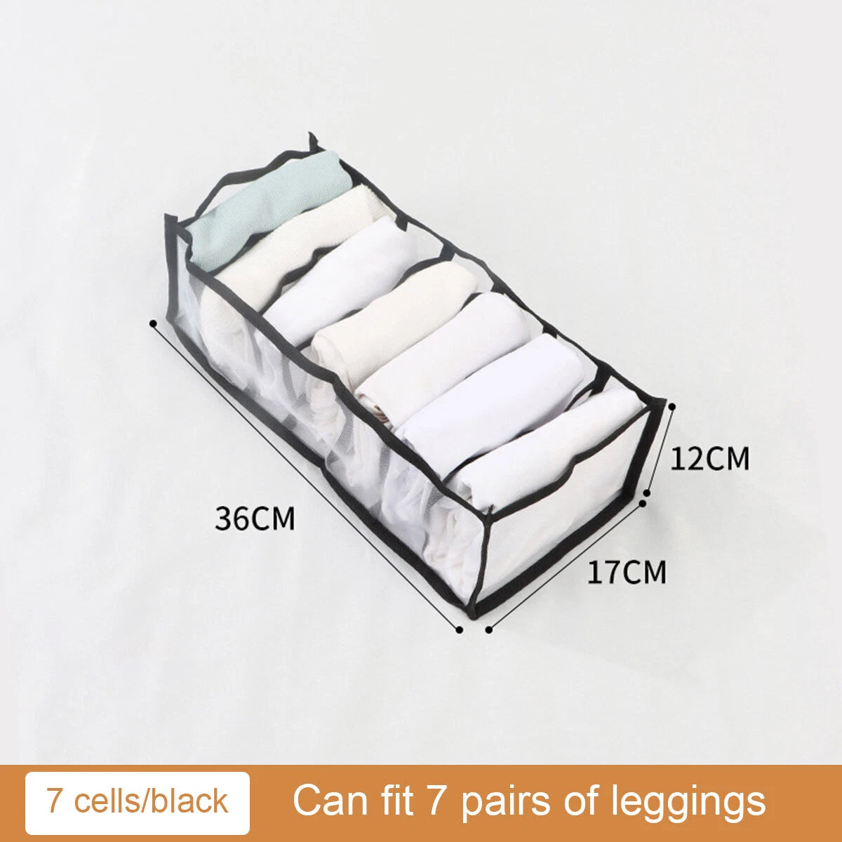 Foldable Clothes Drawer Organizer Mesh Storage Box Closet Wardrobe Jeans T-Shirt