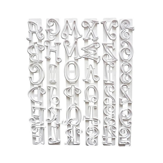 Fondant Cake Mould Alphabet Letter Number Cookie Embosser Baking DIY Birthday