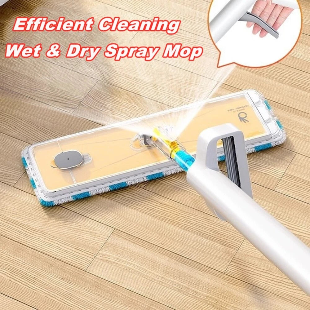 Spray Self Twisting Flat Mop Hands Free Microfiber Mop for Floor Kitchen Tile