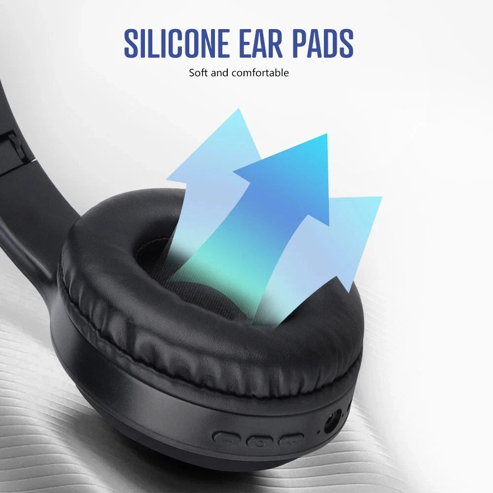Wireless Headphones Bluetooth Earphones Headset Rechargeable with Mic