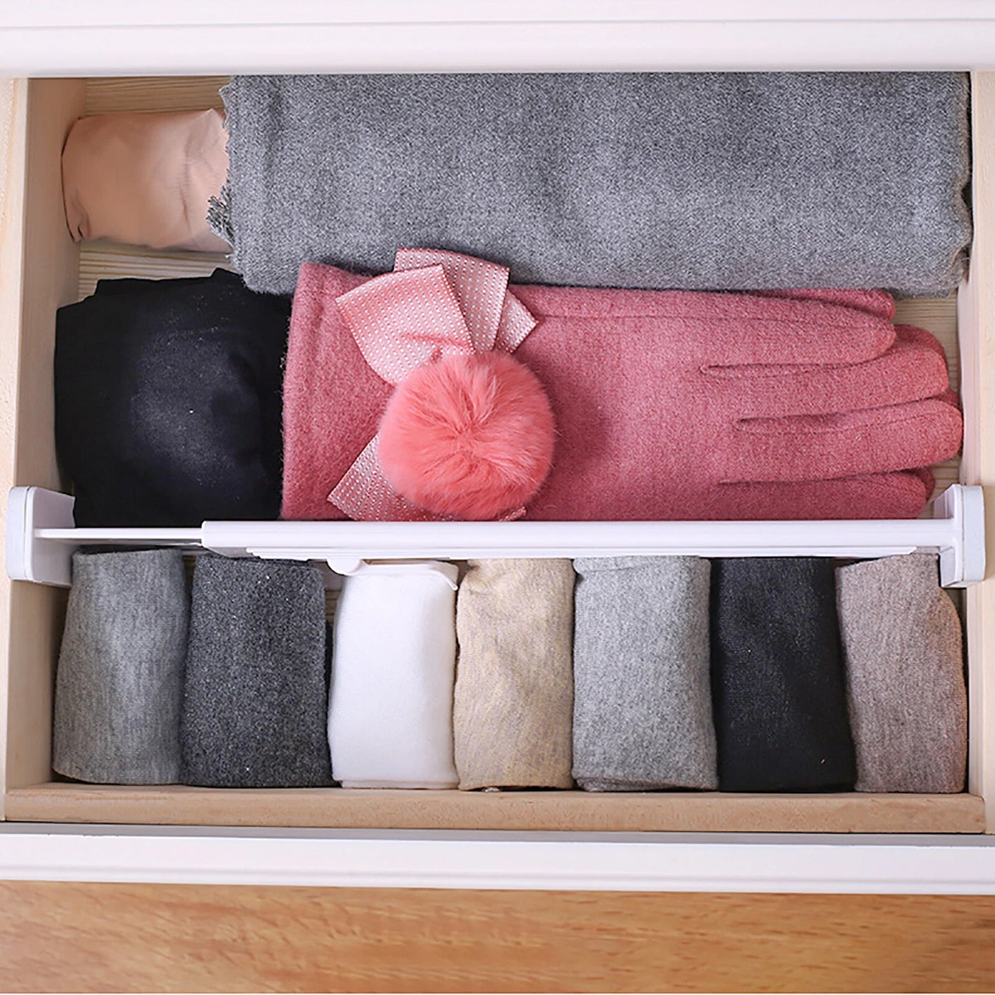 6PCS Adjustable Drawer Divider Partition Storage Organizer Clapboard Expandable