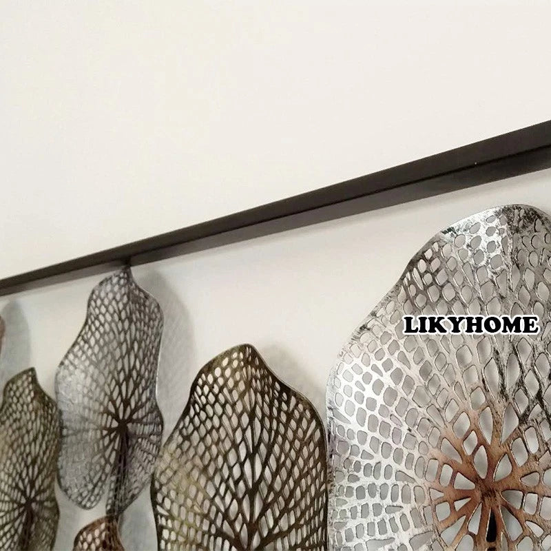 Large Floral Metal Wall Sculpture Hanging Art Home Patio Garden Decoration Decor