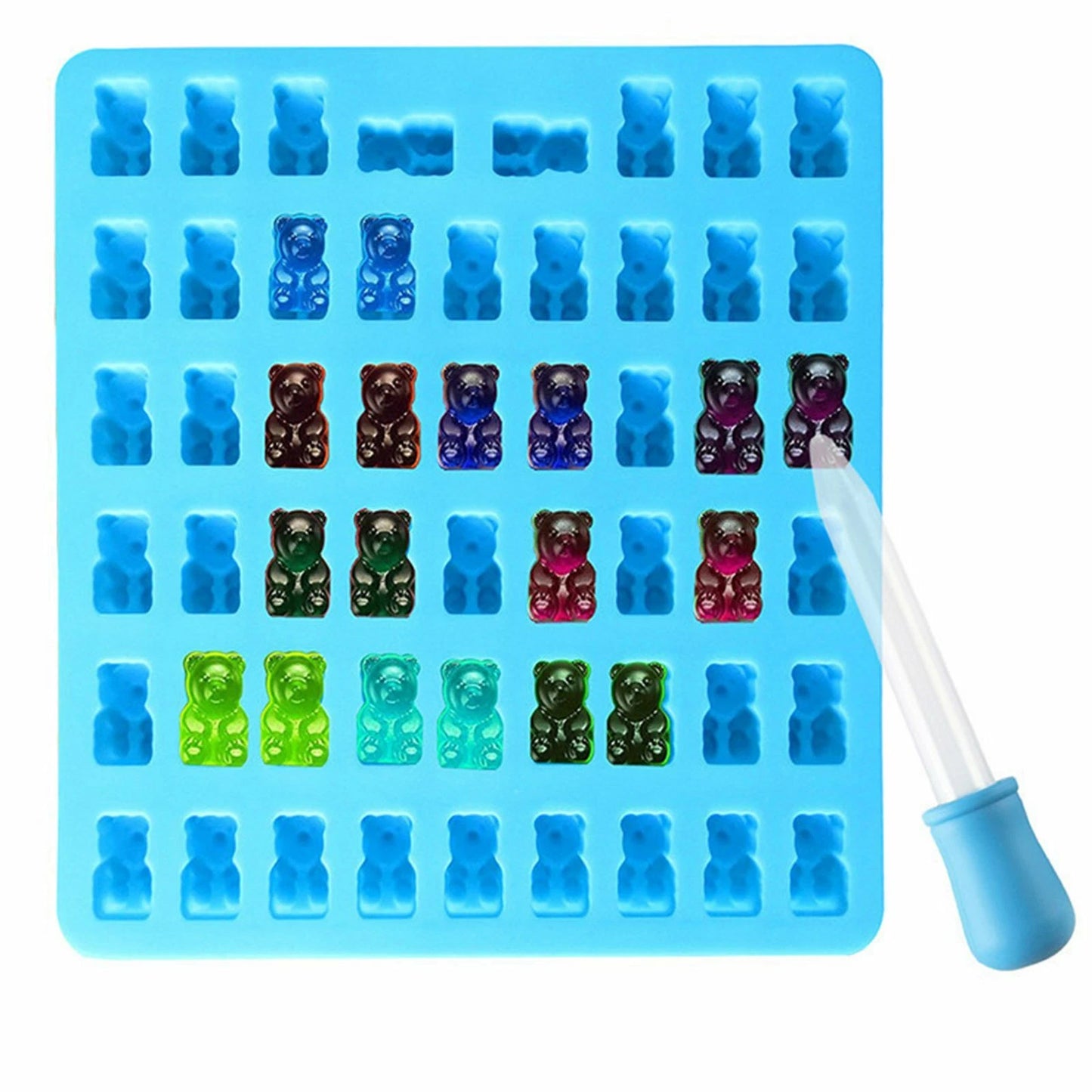 53 Cavity Silicone Gummy Bear Mold Candy Chocolate Jelly Ice Moulds Bakeware AU