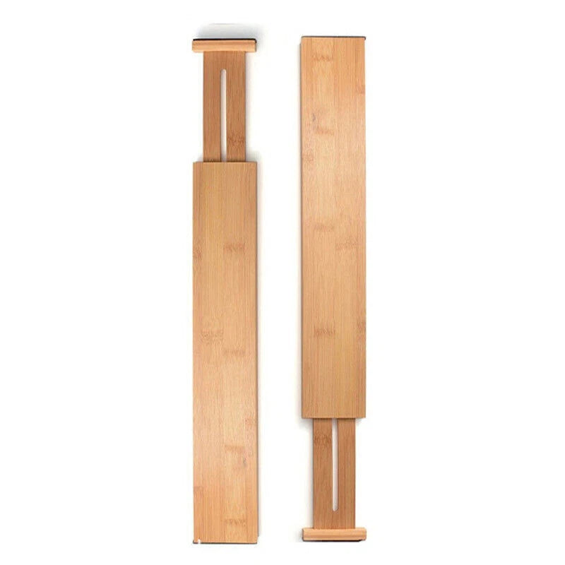 Expandable Drawer Divider PartitionStorage Organizer Clapboard Bamboo Adjustable