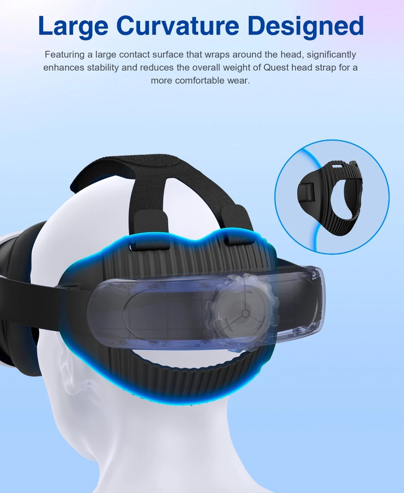 for VR Headset Accessories Adjustable Head Strap for Meta Quest 3s/3/2 Headstrap