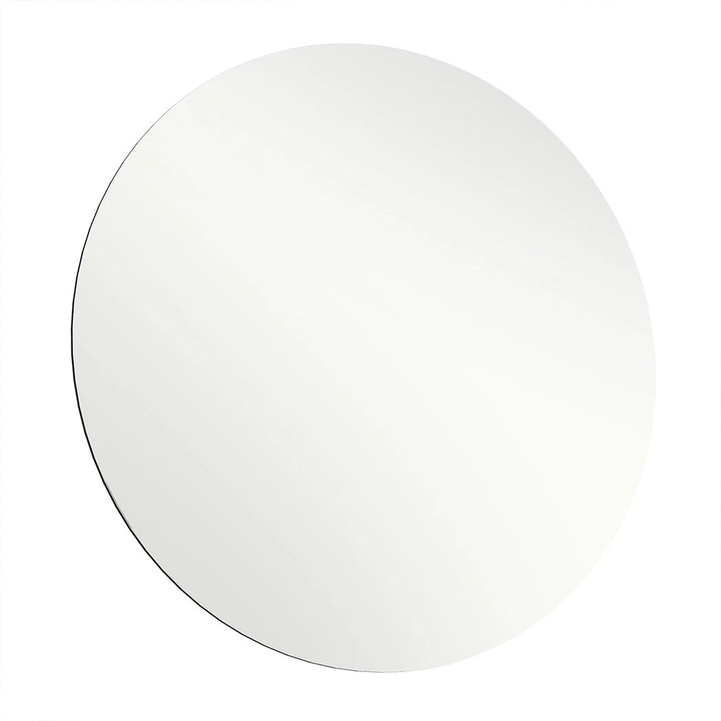 Yezi 50cm Round Wall Mirror Frameless Tempered Glass Explosion-Proof Home Decor