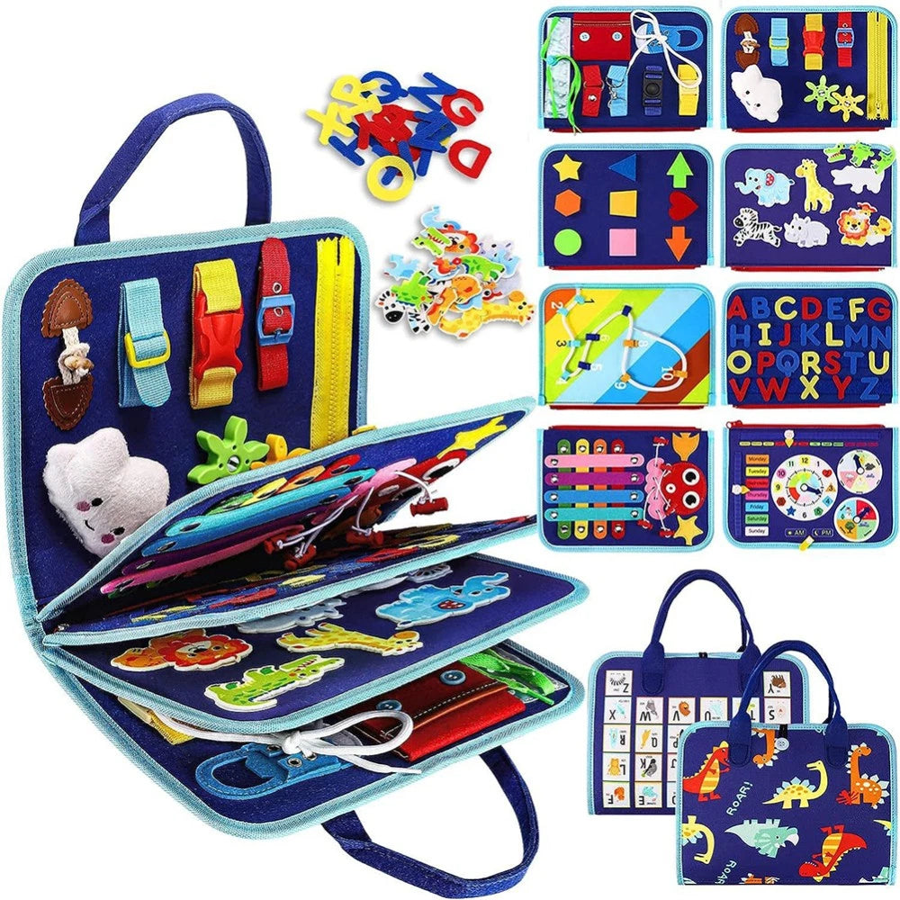 Busy Board Montessori Toddler Sensory Educational Fine Motor Travel Quiet Book