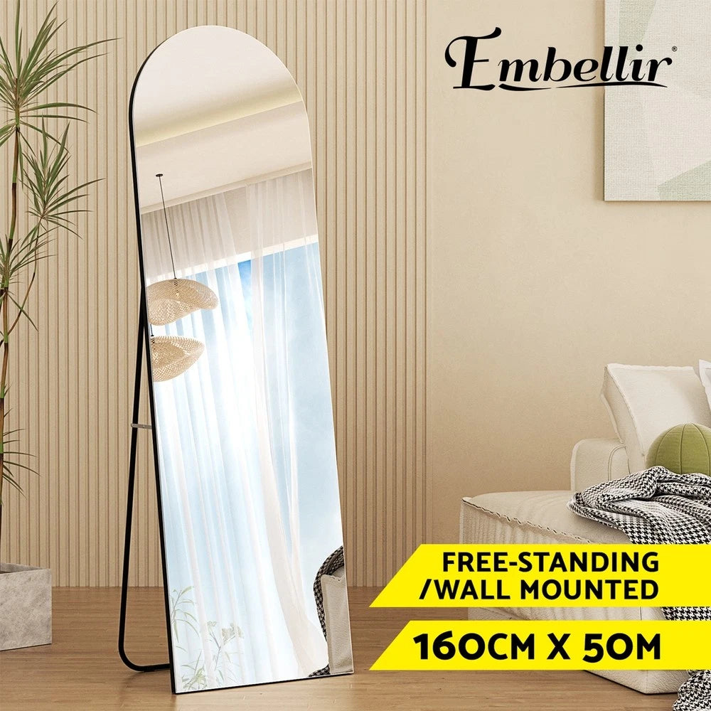 Embellir Full-Length Floor Wall Mirrors Freestanding Makeup Home Decor Black