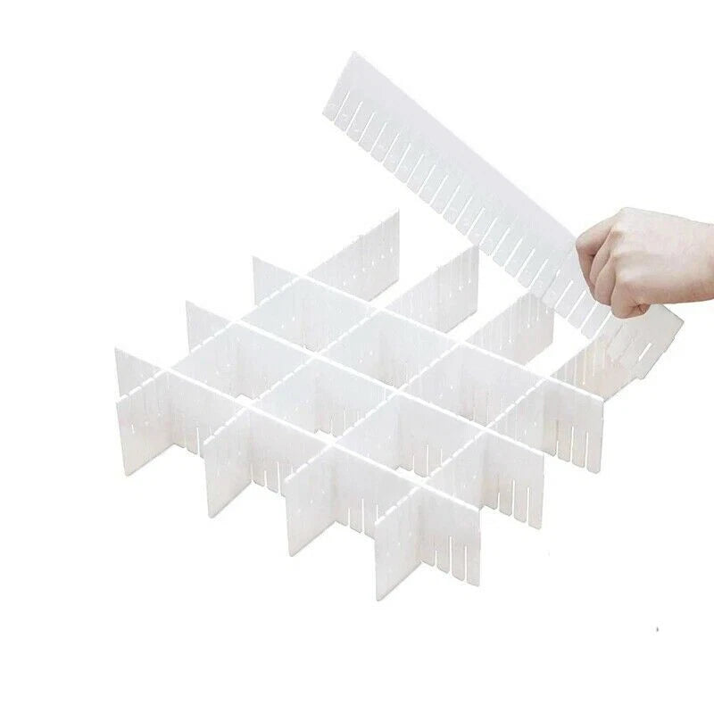 24X Adjustable Clapboard Drawer Cabinet Divider Partition DIY Storage Organiser