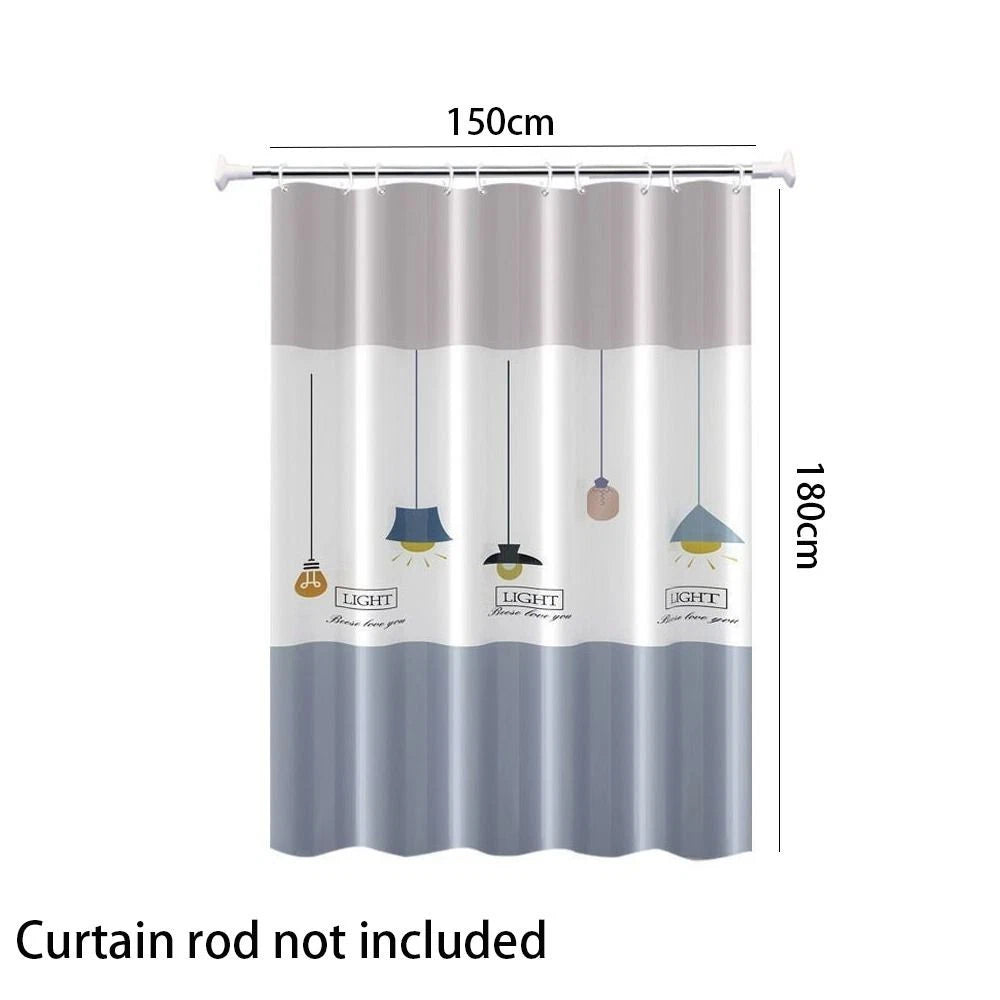 Mildew Proof Bathroom Curtain Waterproof Printed Shower Curtain