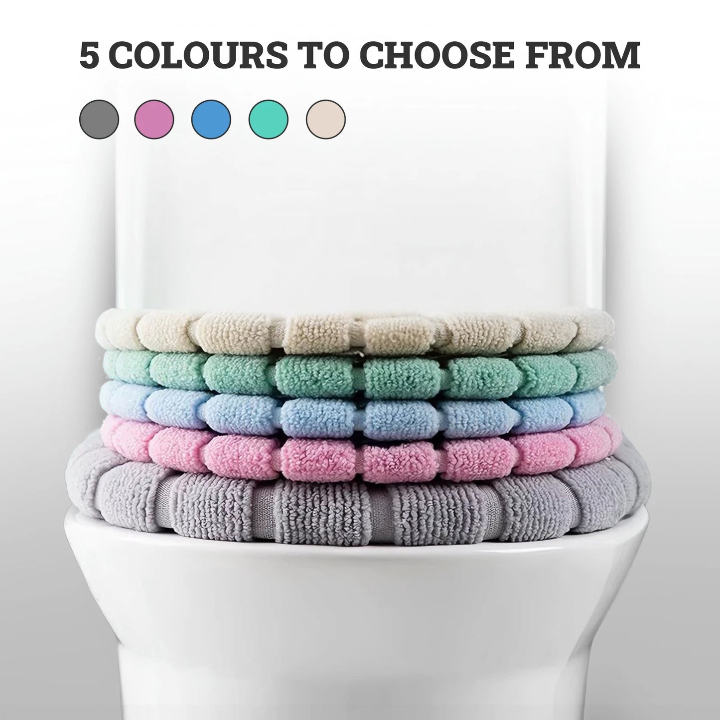 Soft Toilet Seat Mat Bathroom Washable Closestool Cushion Cover Pad Lid Warmer