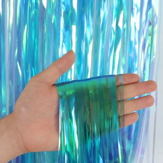 2M Metallic Fringe Tinsel Curtain Foil Backdrop Streamer Event Party Drop AUS