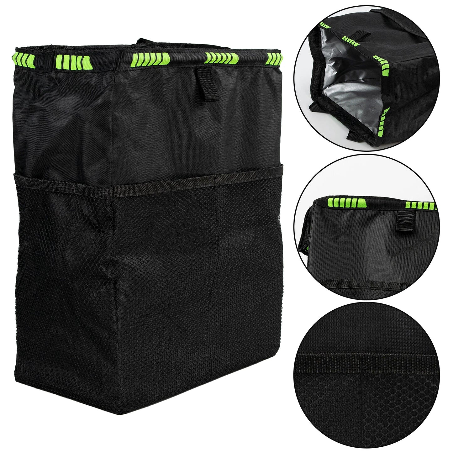 Waterproof Car Trash Bag Litter Can Garbage Waste Bin Seat Organizer Storage Box
