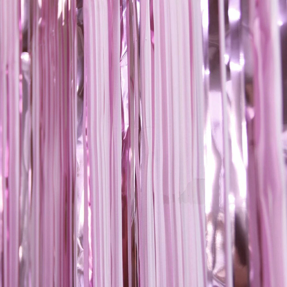 2M Metallic Fringe Tinsel Curtain Foil Backdrop Streamer Event Party Drop AUS