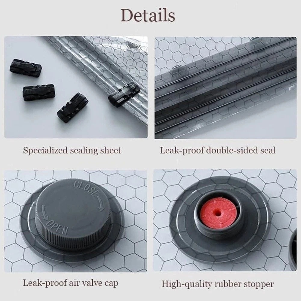 6-15PCS Travel Vacuum Storage Bags with Rechargeable Electric Pump Compression