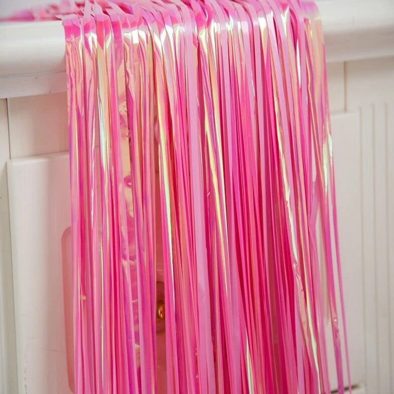 2M Metallic Fringe Tinsel Curtain Foil Backdrop Streamer Event Party Drop AUS