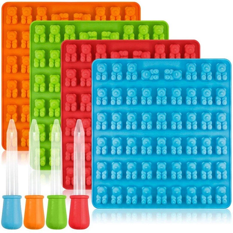 53 Cavity Silicone Gummy Bear Mold Candy Chocolate Jelly Ice Moulds Bakeware AU