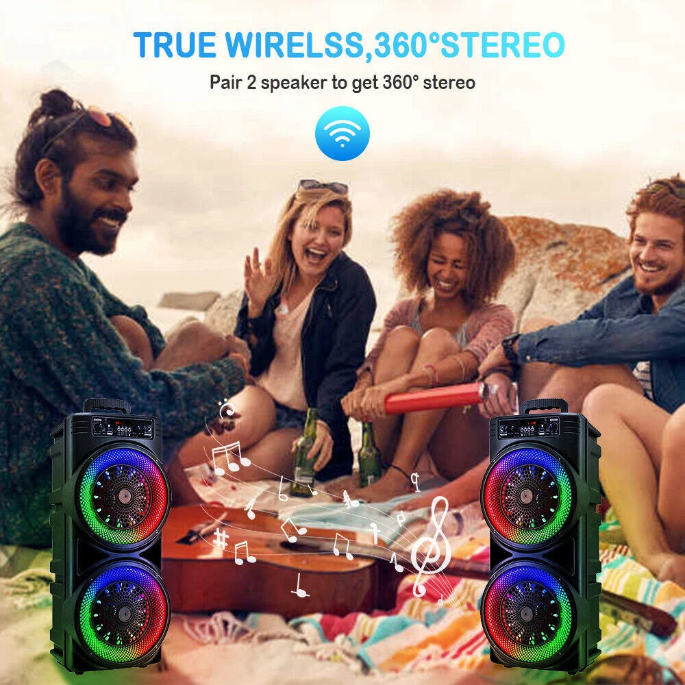Wireless Bluetooth Party Speaker Subwoofer Heavy Bass Stereo Speaker Microphone