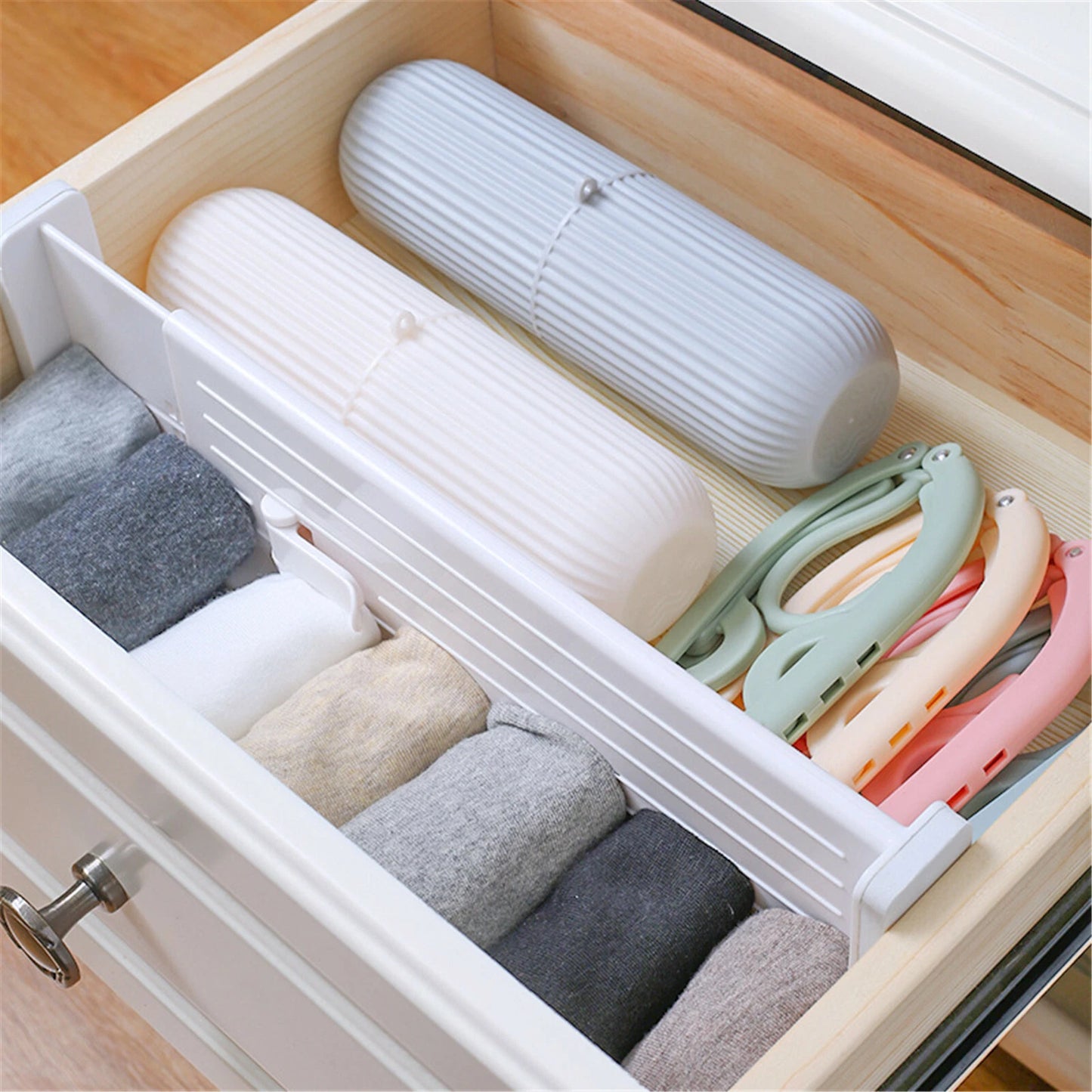 6PCS Adjustable Drawer Divider Partition Storage Organizer Clapboard Expandable