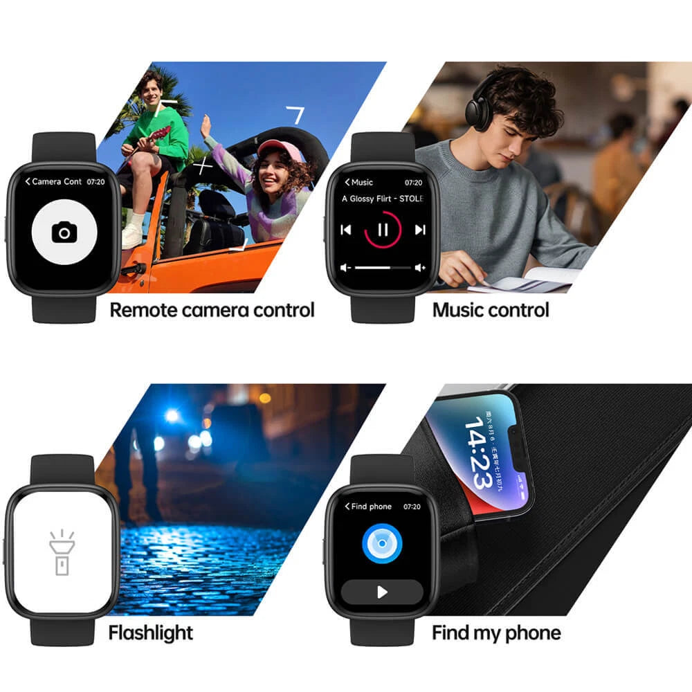 Vibeat Smart Watch for Men Women 1.83" Alexa Built-in Waterproof IP68 Smartwatch