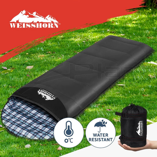 Weisshorn Sleeping Bag Single Bags Thermal Camping Hiking Tent Grey