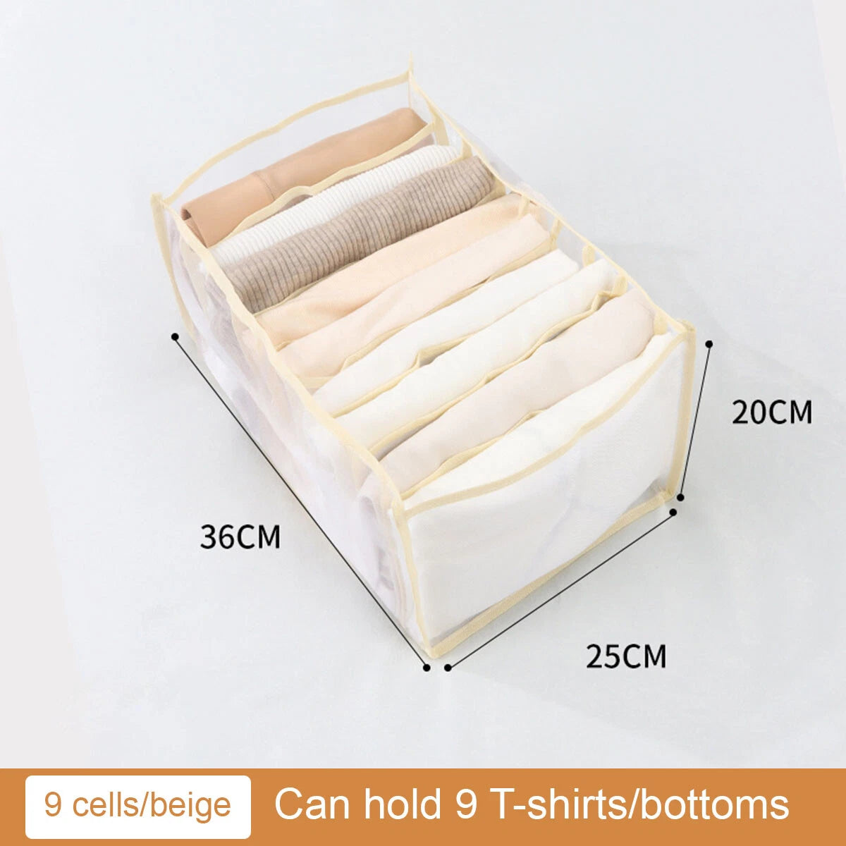 Foldable Clothes Drawer Organizer Mesh Storage Box Closet Wardrobe Jeans T-Shirt
